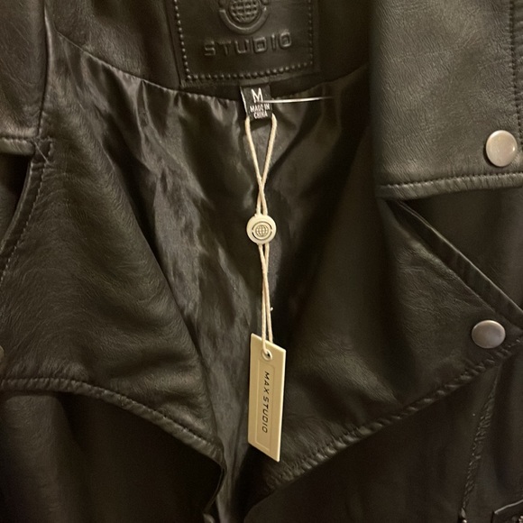 NWT Max Studio Vegan Leather Jacket - Picture 2 of 5